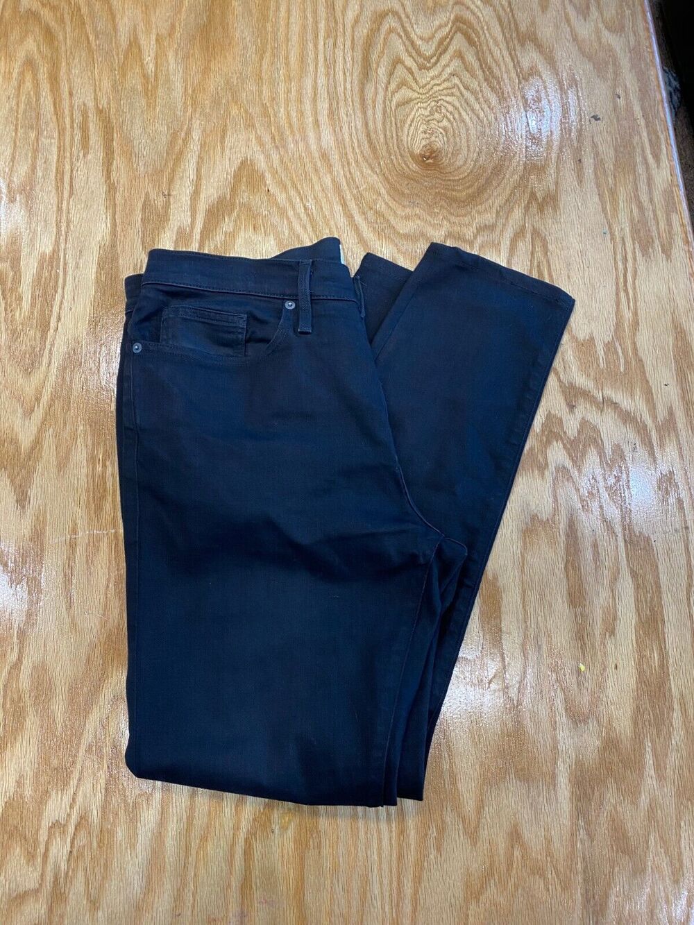Frame Jeans Mens 33 Black L'Homme Skinny Denim Regular Fit Zip Fly 5-Pockets B62
